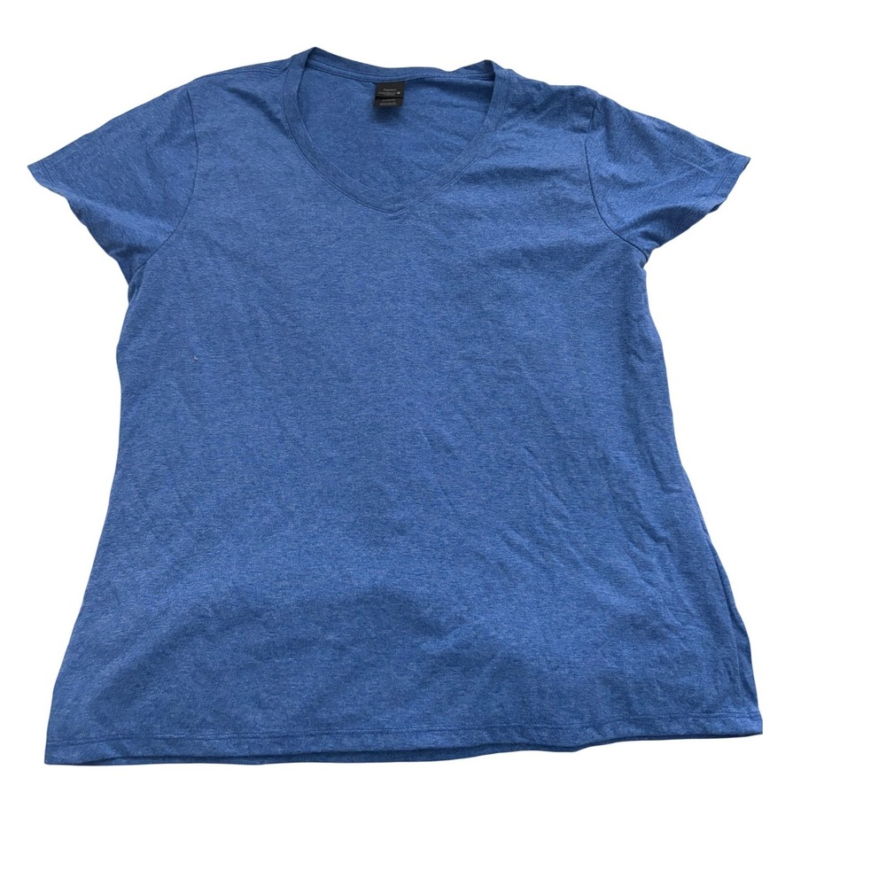 Hanes Perfect Tri Blend T Shirt Blue XL‎ Short Sleeve Crew Neck Casual NWOT
